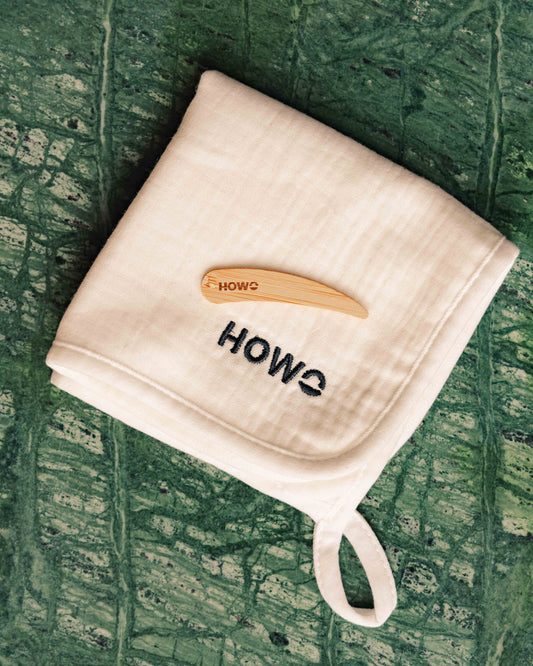 MUSLIN CLOTH + BAMBOO SPATULA SET